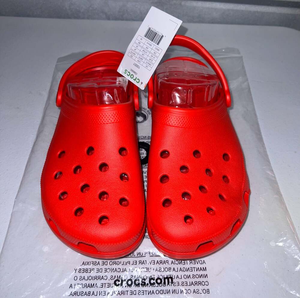 Crocs Classic Clogs Red Unisex Size M8/W10
